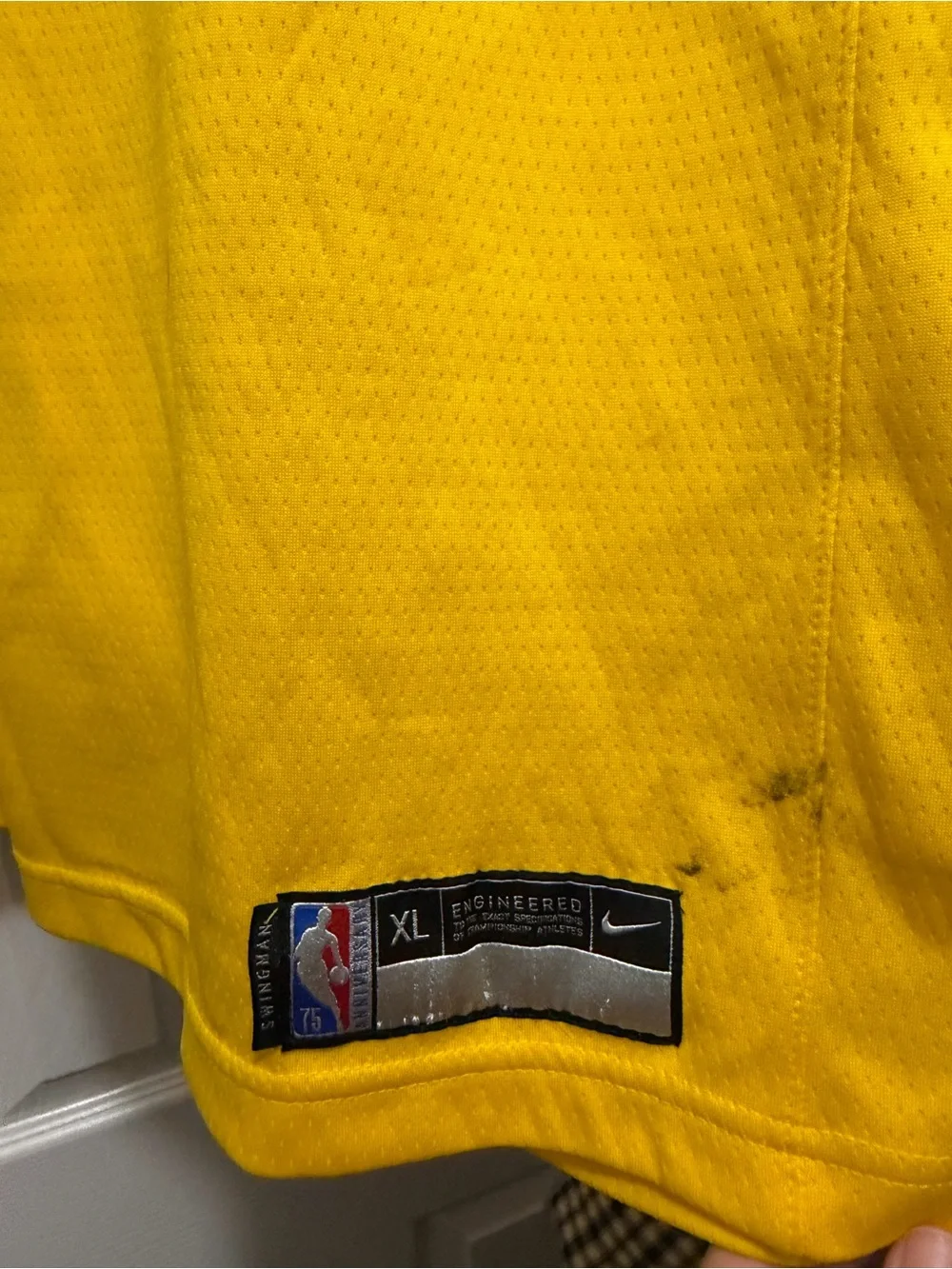 Nike Lakers - LeBron James - Yellow and Purple #6 Basketball Jersey